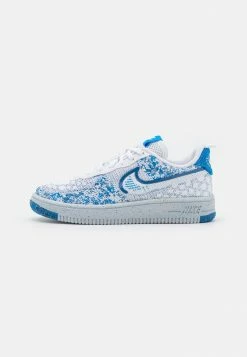 Nike Sportswear FORCE 1 CRATER FLYKNIT NN BP UNISEX - Trainers - White/photo Blue/dark Marina Blue/football Grey