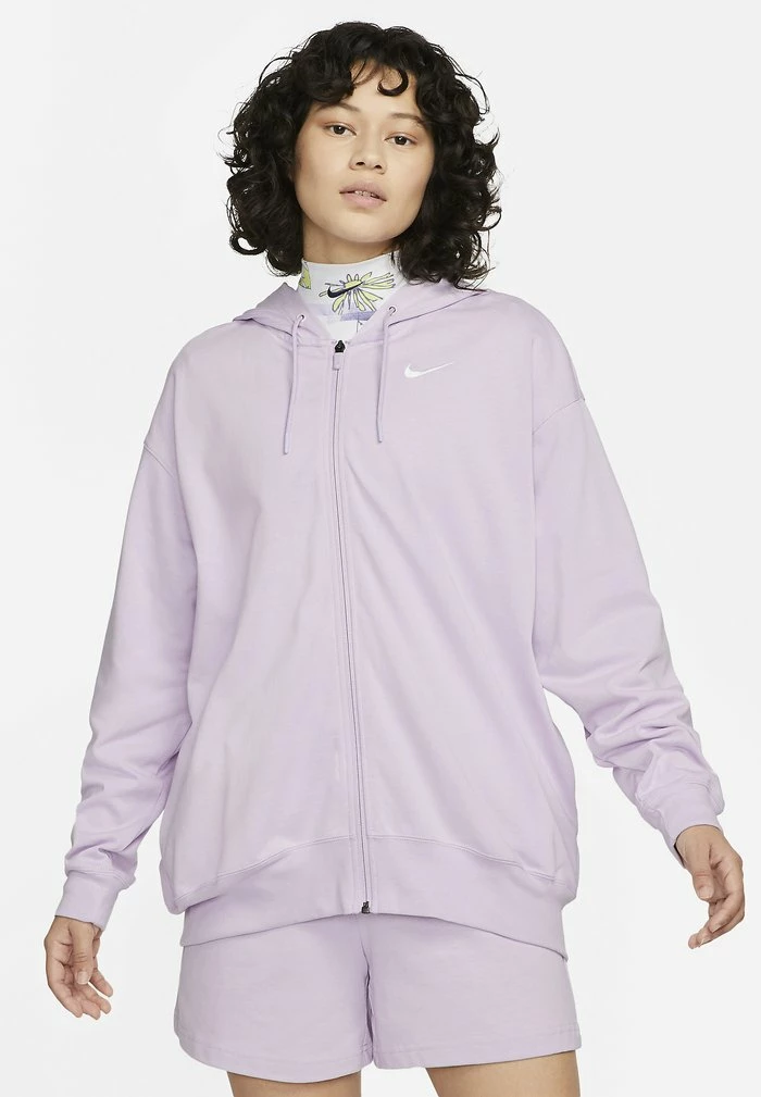 Nike Sportswear HOODIE OVER SIZED - Zip-up Sweatshirt - Doll/white