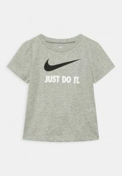 Nike Sportswear TEE BABY - Print T-shirt - Dark Gray Heather/white