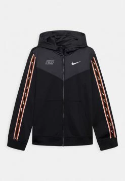 Nike Sportswear REPEAT - Zip-up Sweatshirt - Black Smoke Grey White