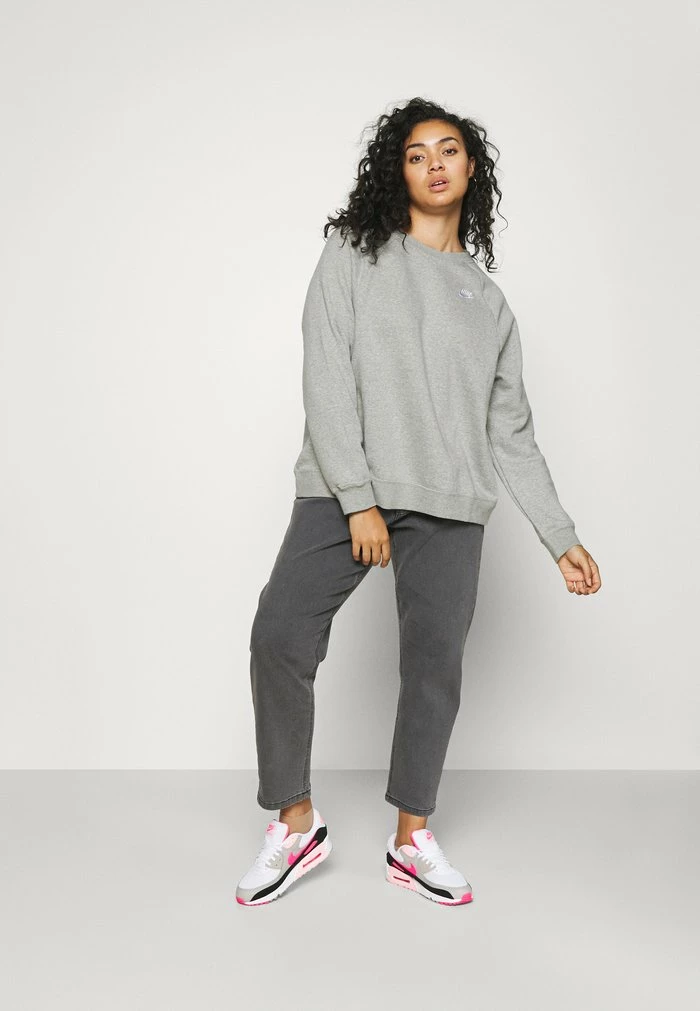 Nike Sportswear CREW - Sweatshirt - Dark Grey Heather/matte Silver - Image 2