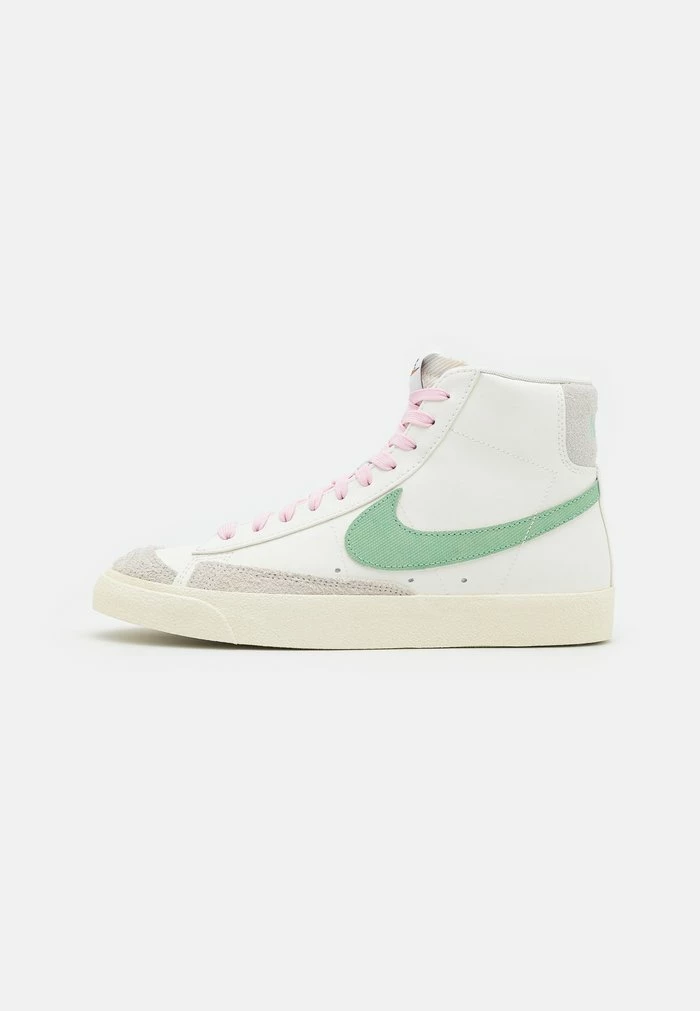 Nike Sportswear BLAZER MID '77 PRM - High-top Trainers - Sail/enamel Green/coconut Milk/off Noir/sail/alpha Orange