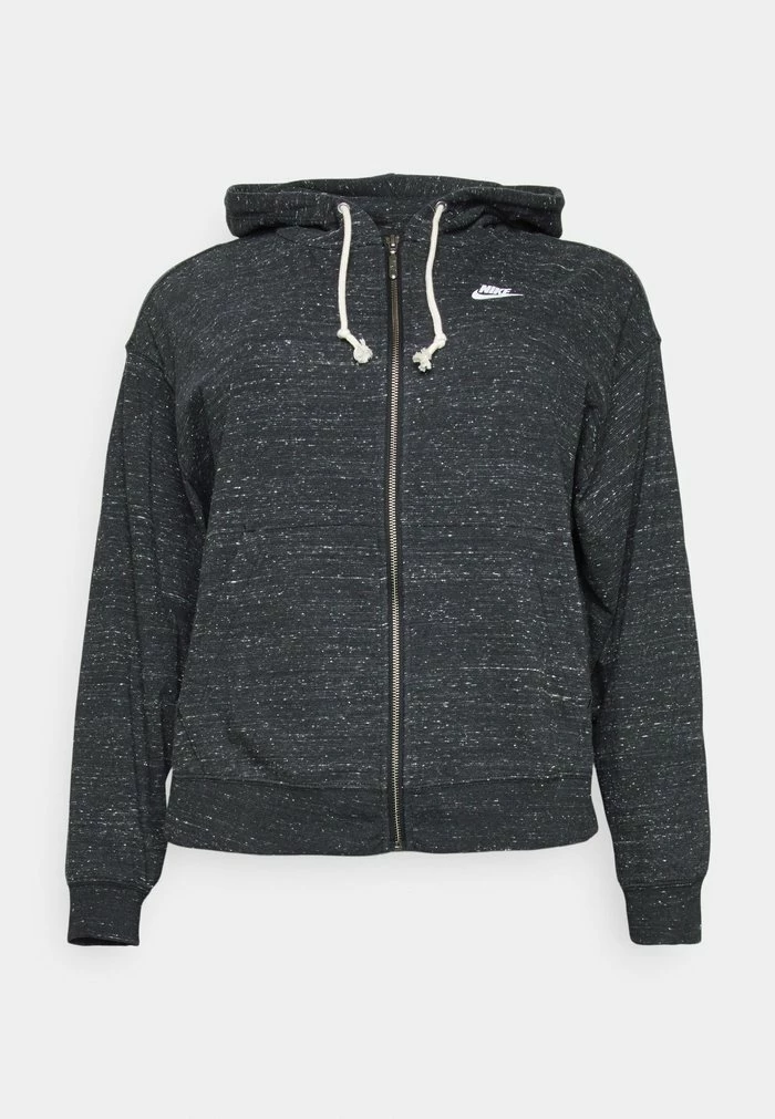 Nike Sportswear GYM EASY HOODIE - Zip-up Sweatshirt - Black/white - Image 5
