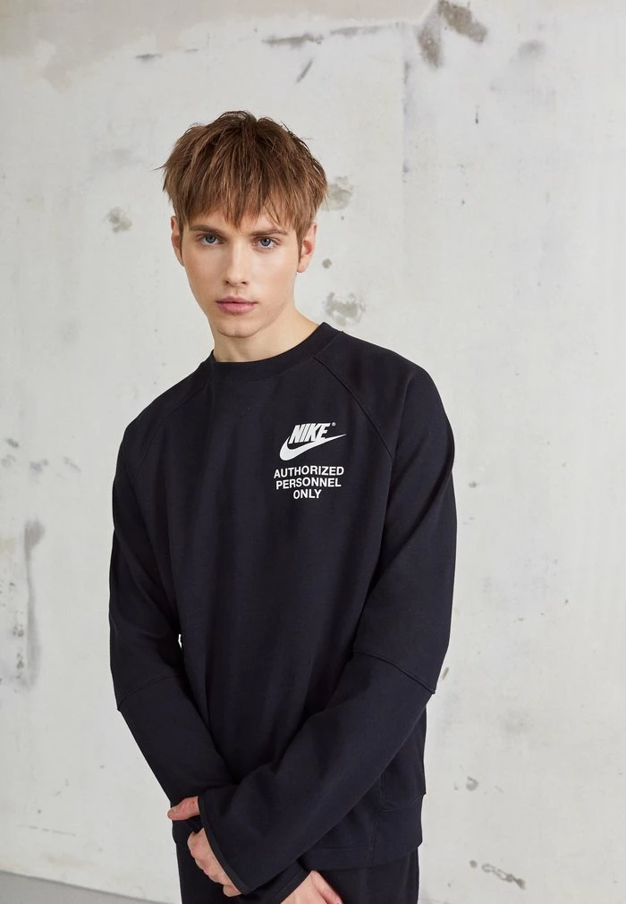Nike Sportswear CREW - Sweatshirt - Black/white - Image 4