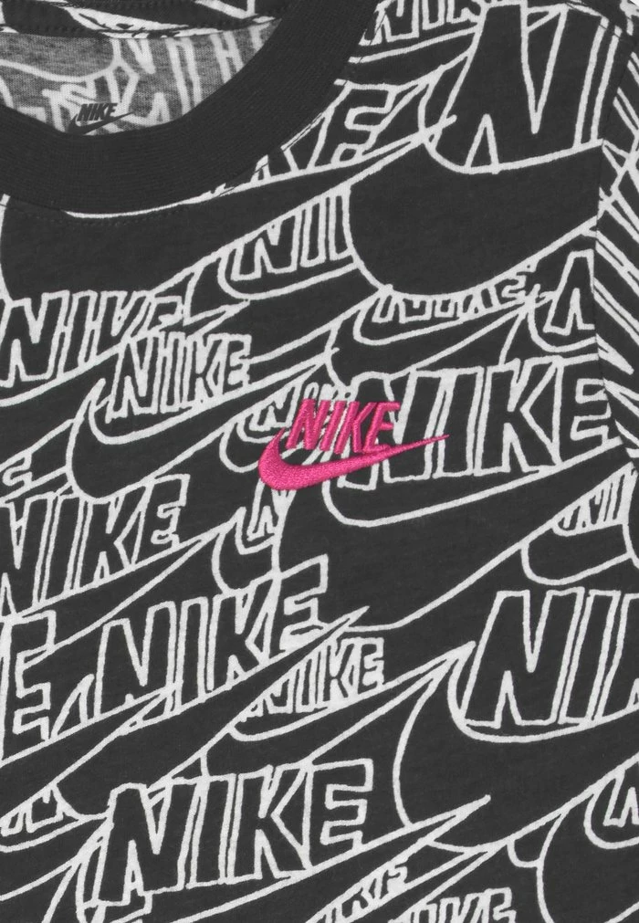 Nike Sportswear TEE KIDS - Print T-shirt - Black/white - Image 3
