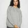 Nike Sportswear CREW - Sweatshirt - Dark Grey Heather/matte Silver
