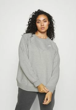 Nike Sportswear CREW - Sweatshirt - Dark Grey Heather/matte Silver