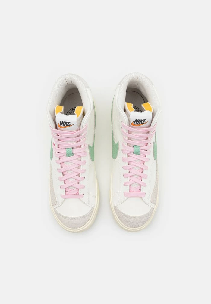 Nike Sportswear BLAZER MID '77 PRM - High-top Trainers - Sail/enamel Green/coconut Milk/off Noir/sail/alpha Orange - Image 6