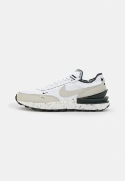 Nike Sportswear WAFFLE ONE CRATER - Trainers - White/light Bone/black/volt