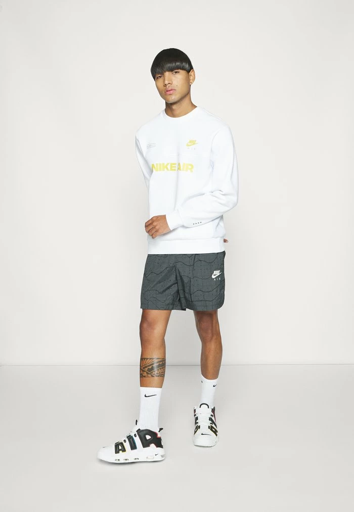 Nike Sportswear AIR CREW - Sweatshirt - White/football Grey/vivid Sulfur - Image 6