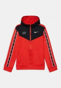 Nike Sportswear REPEAT - Zip-up Sweatshirt - Crimson Black White