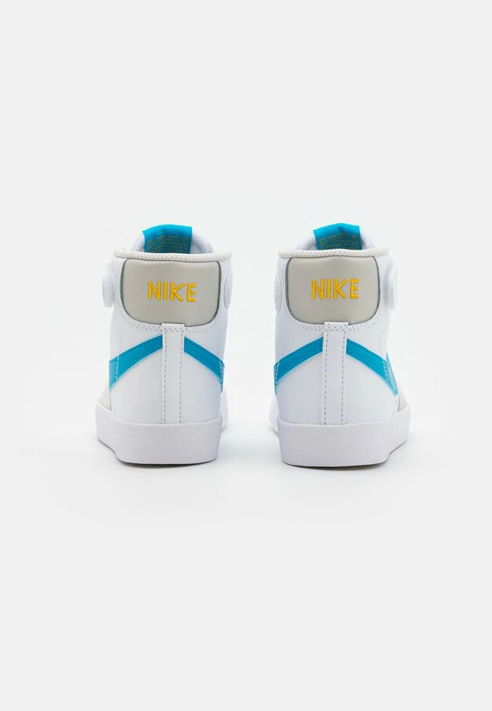 Nike Sportswear BLAZER MID 77 BP UNISEX - High-top Trainers - White/laser Blue/yellow Ochre/light Bone - Image 3