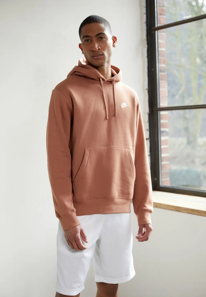 Nike Sportswear CLUB HOODIE - Hoodie - Mineral Clay