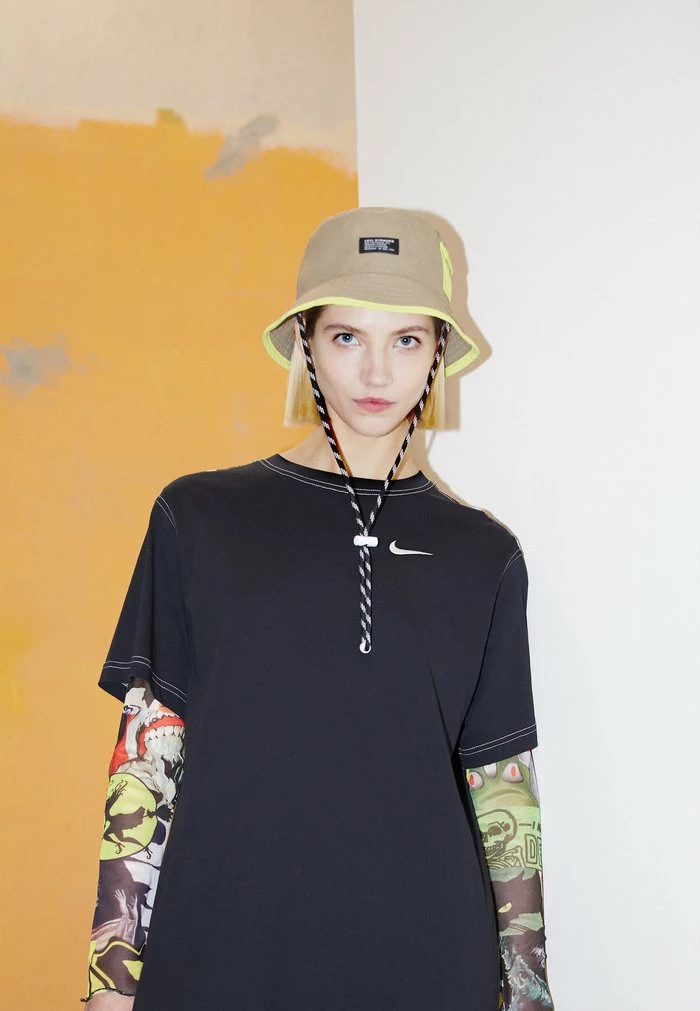 Nike Sportswear DRESS - Jersey Dress - Black/white - Image 4