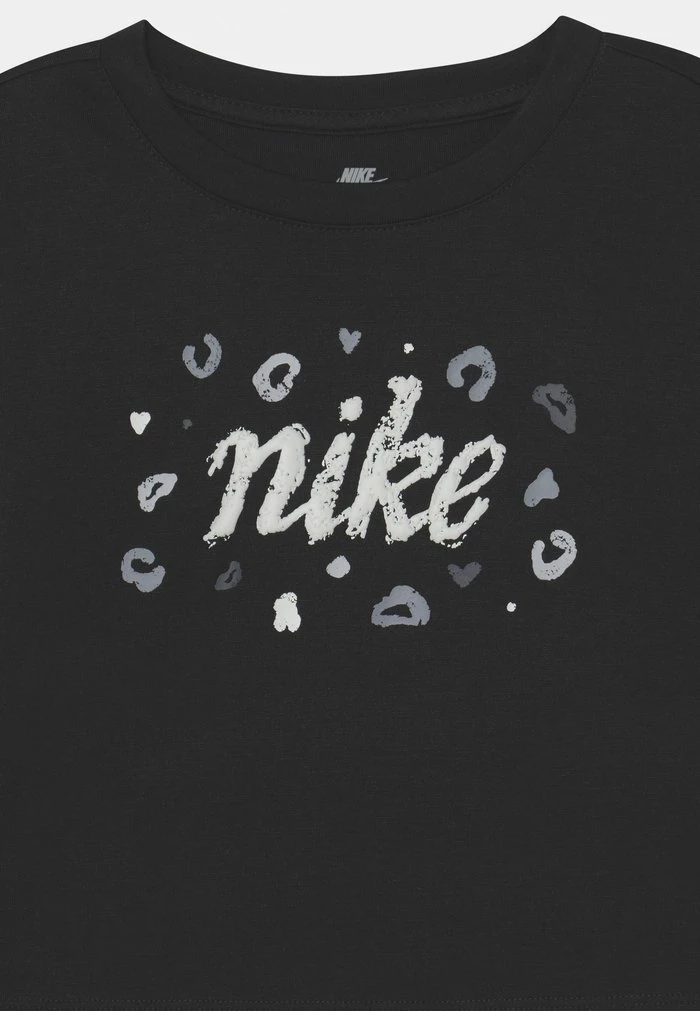 Nike Sportswear ICONCLASH CROP SCRIPT - Long Sleeved Top - Black - Image 3