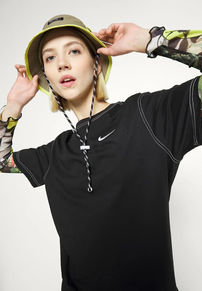 Nike Sportswear DRESS - Jersey Dress - Black/white - Image 7