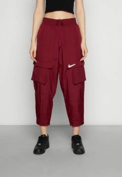 Nike Sportswear WOVEN MID RISE PANT - Cargo Trousers - Dark Beetroot