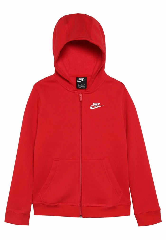 Nike Sportswear HOODIE CLUB - Zip-up Sweatshirt - University Red/white - Image 4