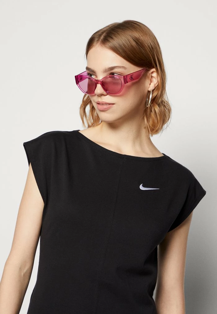 Nike Sportswear DRESS MIDI - Jersey Dress - Black/white - Image 4