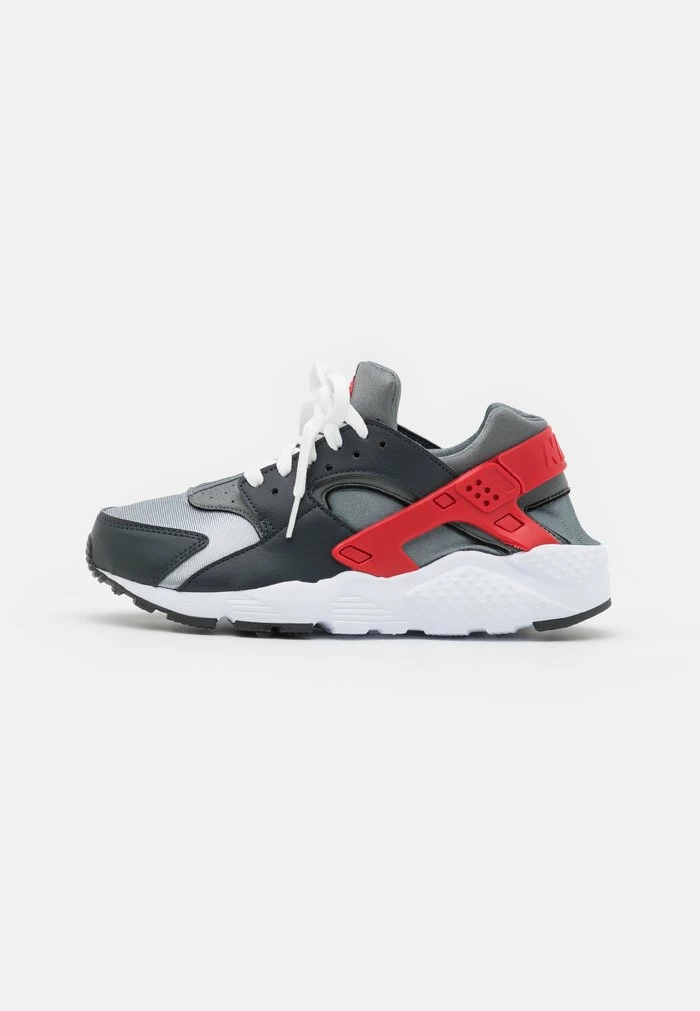 Nike Sportswear HUARACHE RUN UNISEX - Trainers - Dark Smoke Grey/university Red/light Smoke Grey/smoke Grey
