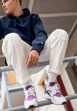 Nike Sportswear AIR HUARACHE UNISEX - Trainers - White/neon Yellow/magenta/black