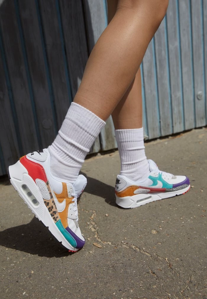 Nike Sportswear AIR MAX 90 SE - Trainers - White/white/light Curry/habanero Red/washed Teal/electro Purple - Image 3
