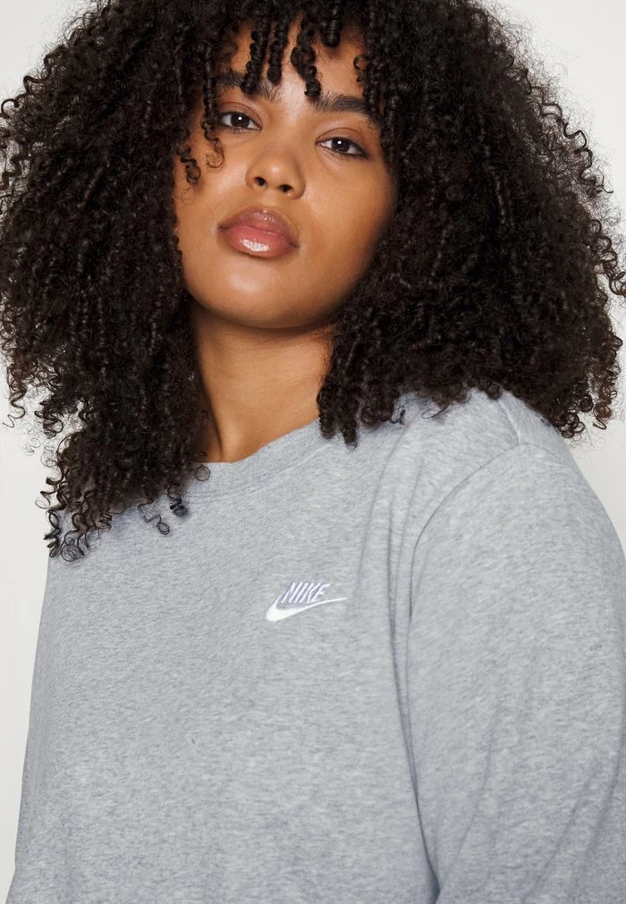 Nike Sportswear CLUB CREW - Sweatshirt - Grey Heather/white - Image 4