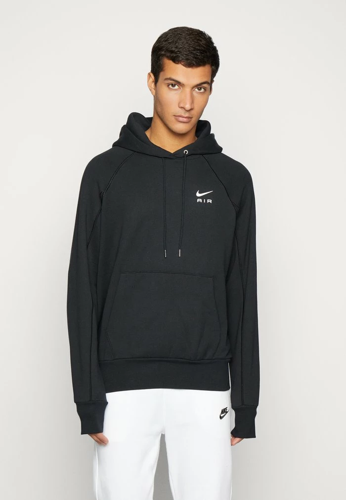 Nike Sportswear AIR HOODIE - Sweatshirt - Black/white