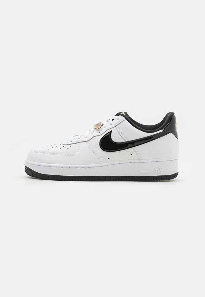Nike Sportswear AIR FORCE 1 07 LV8 EMB - Trainers - White/action Grape/wolf Grey/black/metallic Gold