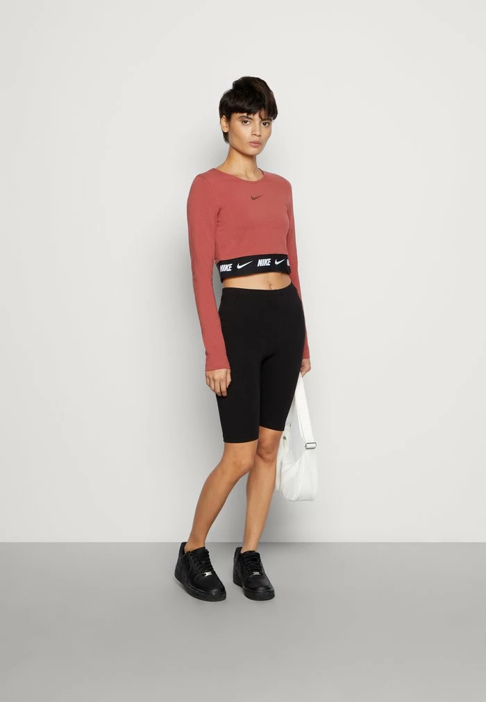 Nike Sportswear CROP TAPE - Long Sleeved Top - Canyon Rust/oxen Brown - Image 2