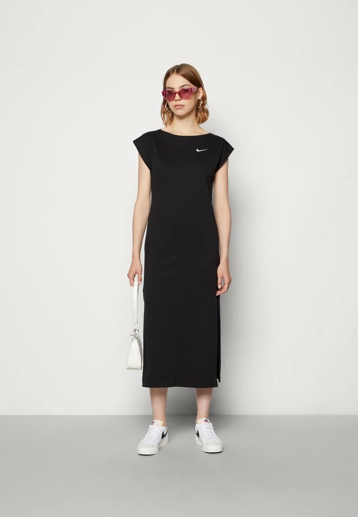 Nike Sportswear DRESS MIDI - Jersey Dress - Black/white - Image 2