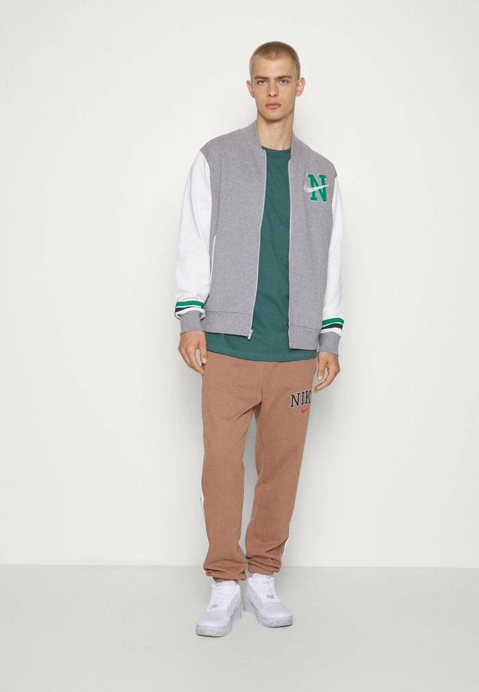 Nike Sportswear RETRO VARSITY - Zip-up Sweatshirt - Dark Grey Heather - Image 2