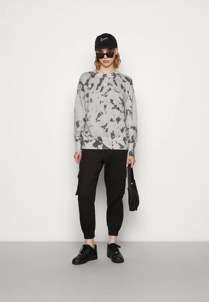 Nike Sportswear DYE CREW - Sweatshirt - Black/white - Image 2