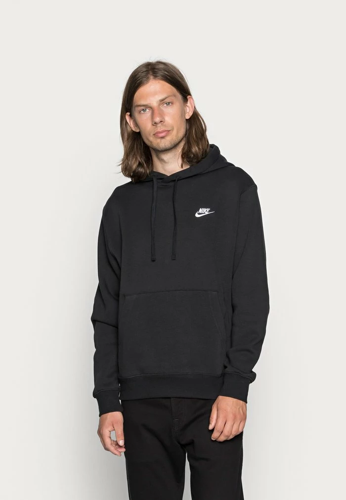 Nike Sportswear CLUB HOODIE - Hoodie - Black/white