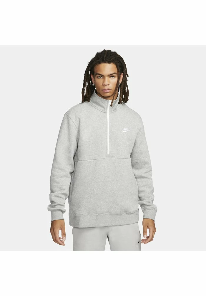 Nike Sportswear CLUB - Sweatshirt - Dark Grey Heather White White