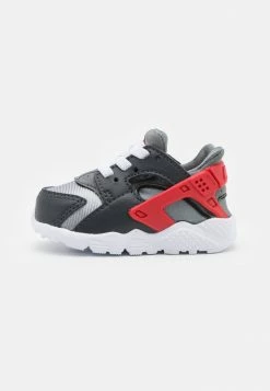 Nike Sportswear HUARACHE RUN BT UNSIEX - Trainers - Dark Smoke Grey/university Red/light Smoke Grey/smoke Grey