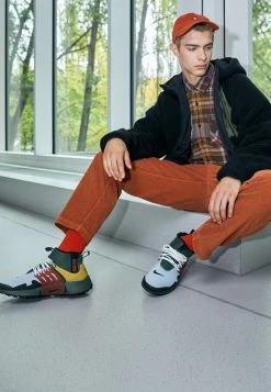 Nike Sportswear AIR PRESTO MID UTILITY - High-top Trainers - Carbon Green/black/ghost/pollen/redstone