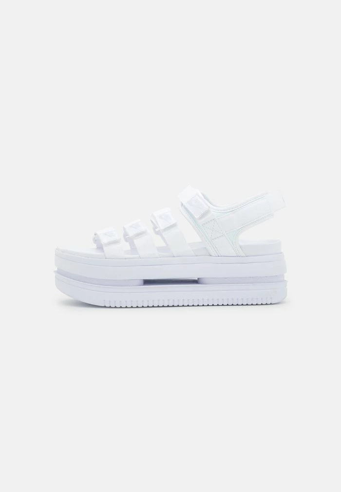 Nike Sportswear ICON CLASSIC - Platform Sandals - White/pure Platinum