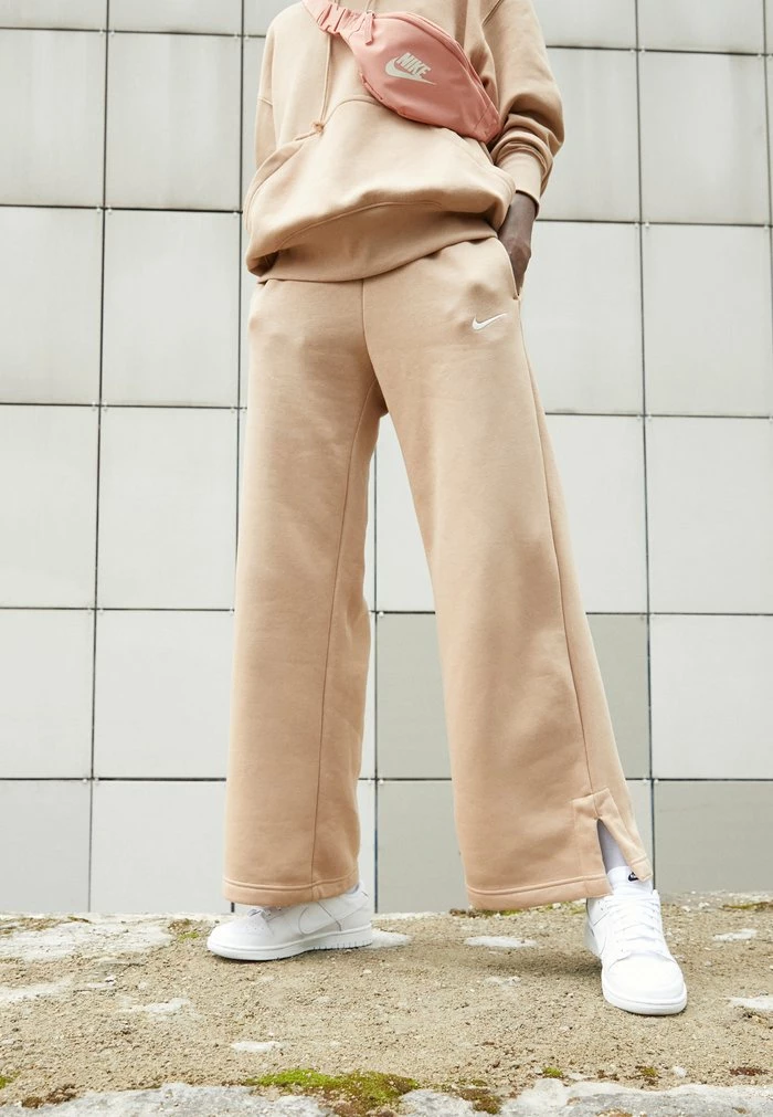Nike Sportswear PANT WIDE - Tracksuit Bottoms - Hemp/sail