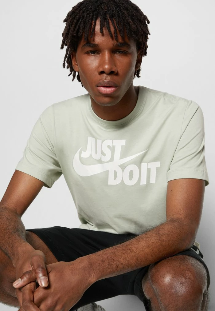 Nike Sportswear TEE JUST DO IT - Print T-shirt - Seafoam/white - Image 5