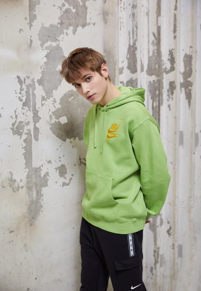 Nike Sportswear HOODIE - Sweatshirt - Vivid Green/medium Blue - Image 4