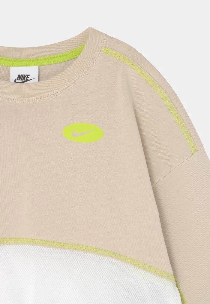 Nike Sportswear CREW - Long Sleeved Top - Sanddrift/white/atomic Green - Image 3