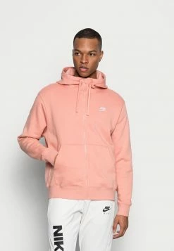 Nike Sportswear CLUB HOODIE - Zip-up Sweatshirt - Lt Madder Root/white