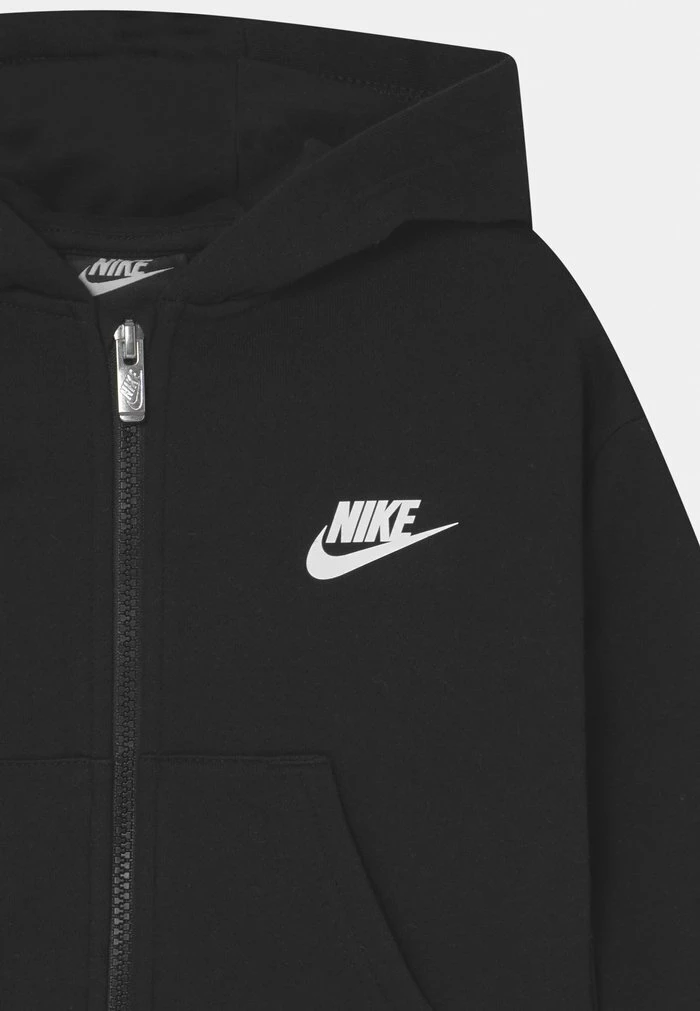 Nike Sportswear CLUB HIGH LOW HOODIE - Zip-up Sweatshirt - Black - Image 3