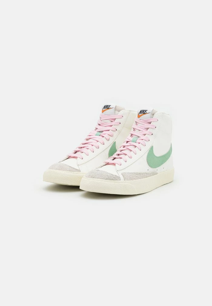 Nike Sportswear BLAZER MID '77 PRM - High-top Trainers - Sail/enamel Green/coconut Milk/off Noir/sail/alpha Orange - Image 4
