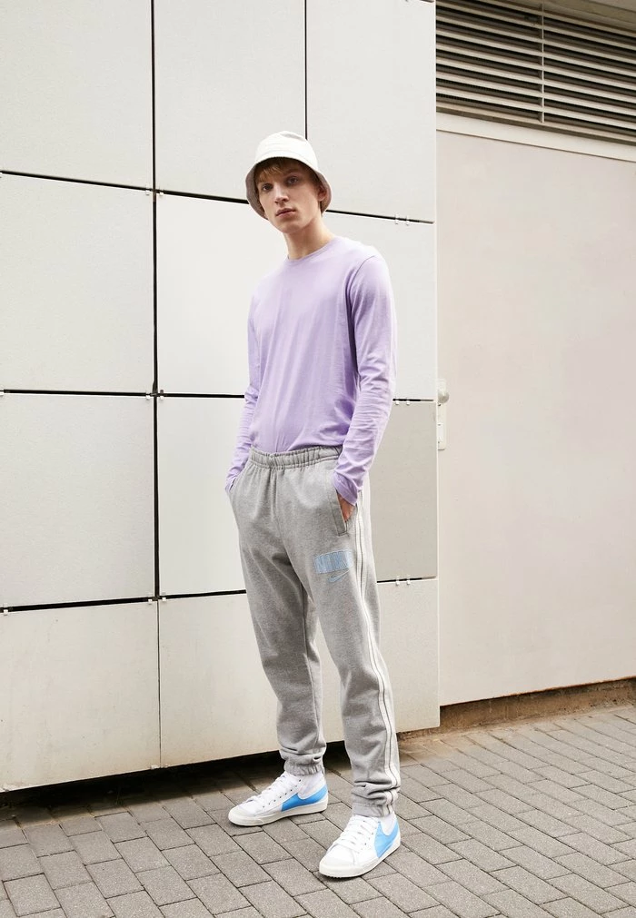 Nike Sportswear RETRO PANT - Tracksuit Bottoms - Dark Grey Heather/light Bone - Image 2