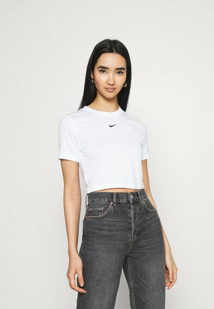 Nike Sportswear TEE SLIM - Basic T-shirt - White/black