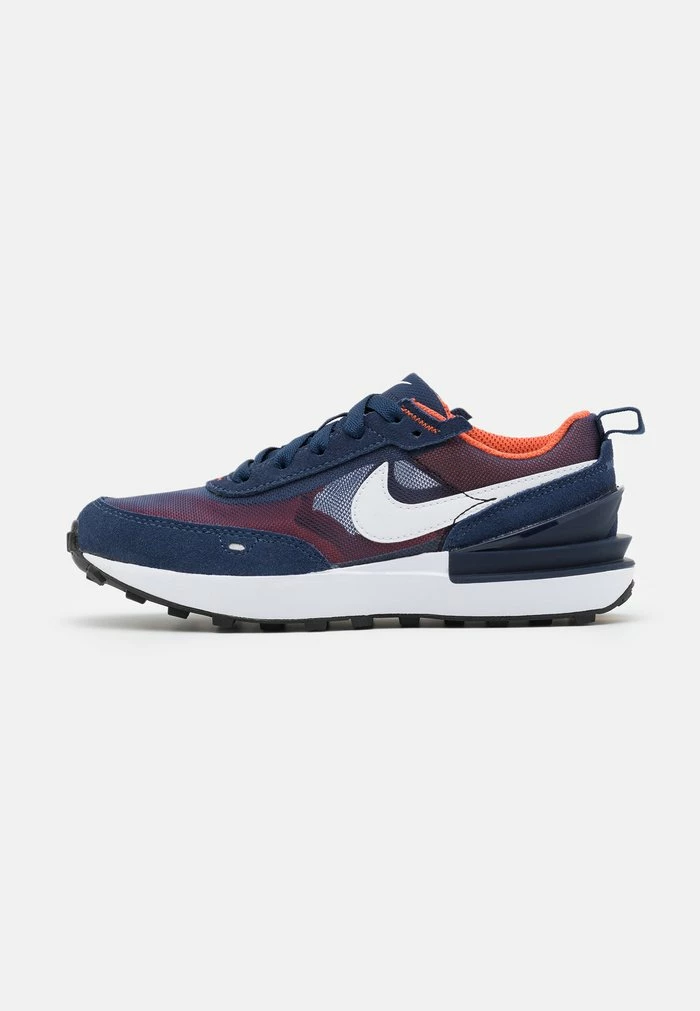 Nike Sportswear WAFFLE ONE - Trainers - Midnight Navy/white/orange/melon Tint