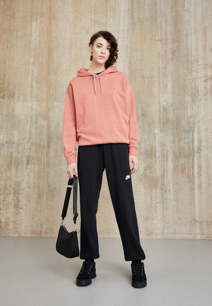 Nike Sportswear HOODIE - Hoodie - Madder Root/white