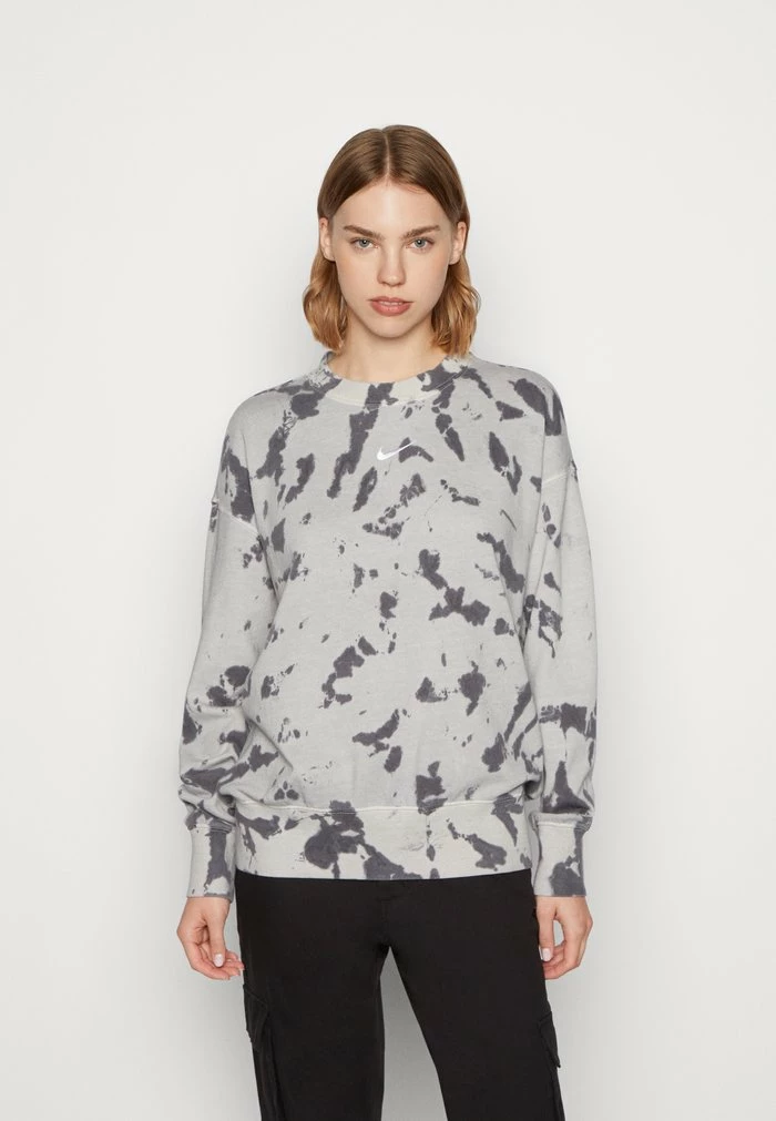 Nike Sportswear DYE CREW - Sweatshirt - Black/white